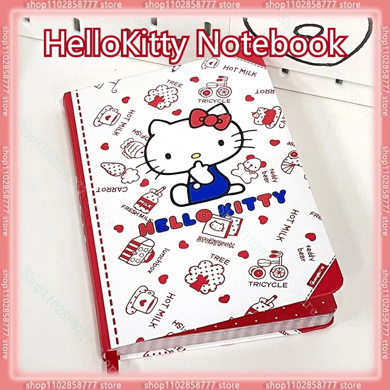 

Блокнот Hello Kitty для студентов, Красивая цветная страница, жесткий блокнот для девушек с сердцем, супермилая кошка, дневник, студенческие принадлежности