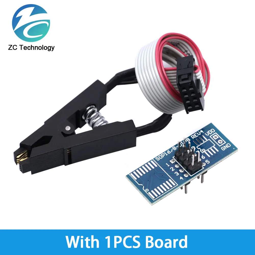 Оригинальный модуль USB программатора CH341A 24 25 серия EEPROM флеш-BIOS + зажим SOIC8 SOP8 для