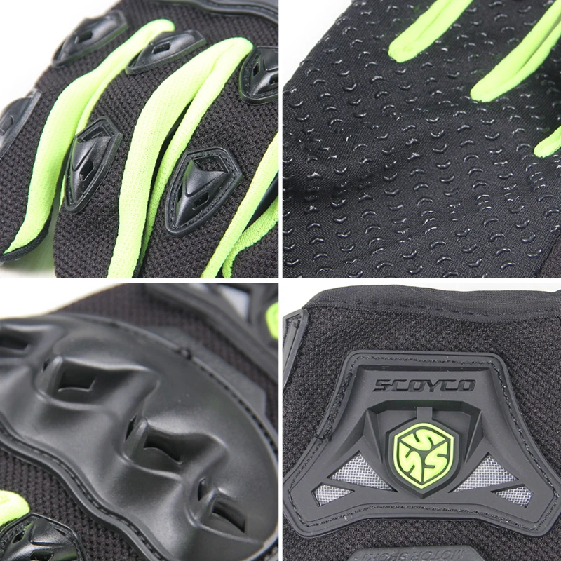 SCOYCO летние мотоциклетные перчатки дышащие мото Guantes сенсорная функция мотокросс