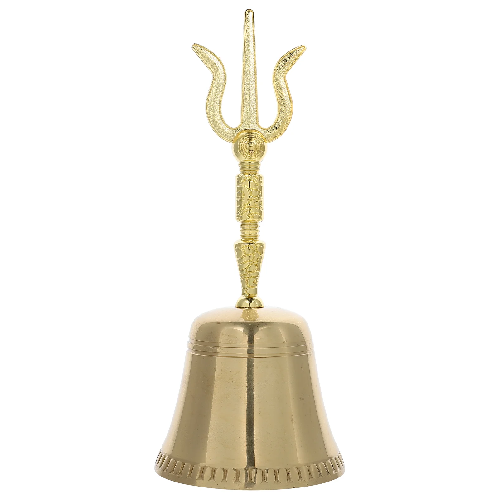 

1pc Portable Copper Handbell Bell for Ancestral Hall Buddhism Supply