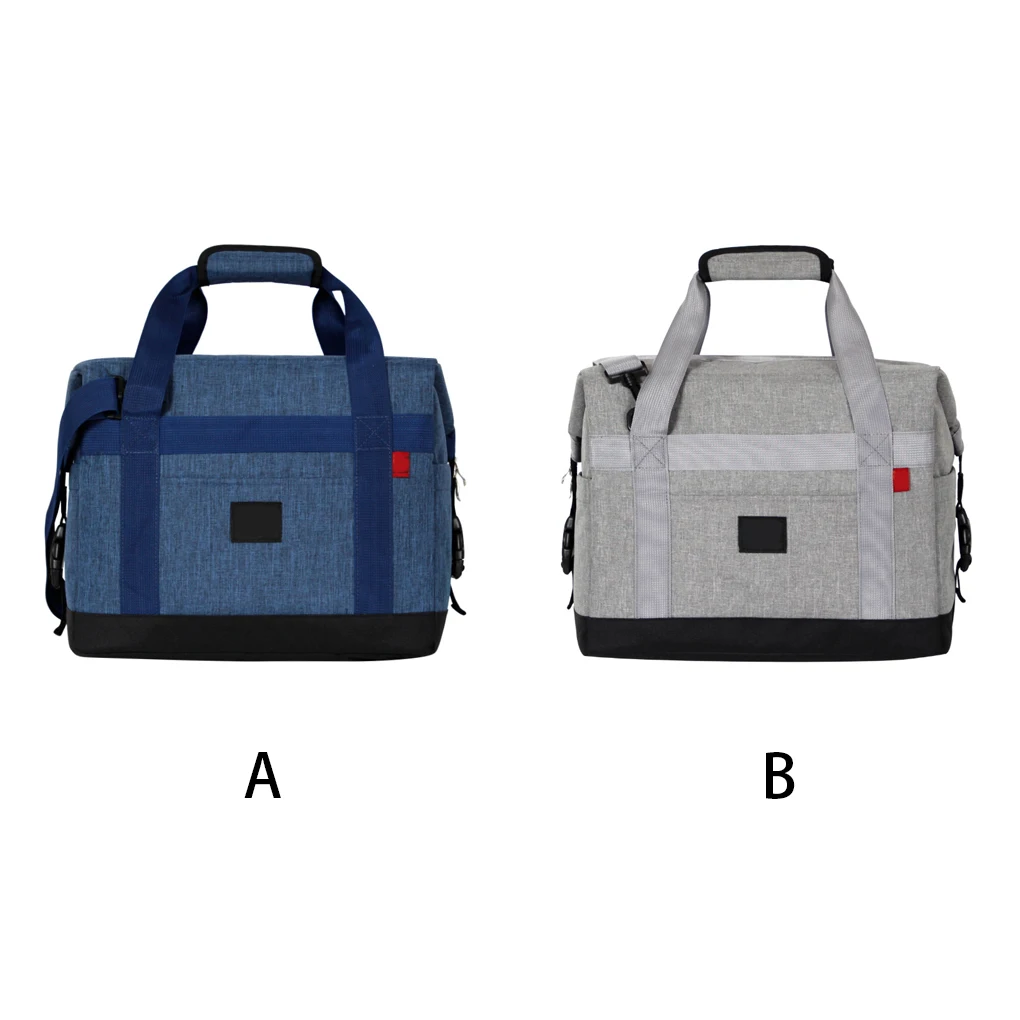 

Сумка для пикника с плечевым ремнем, Большая водонепроницаемая оксфордская многофункциональная изолированная сумка, цвет голубой