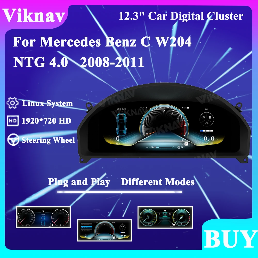Viknav для Mercedes Benz W204 NTG4.0 2008-2011 обновленная приборная панель автомобиля спидометр