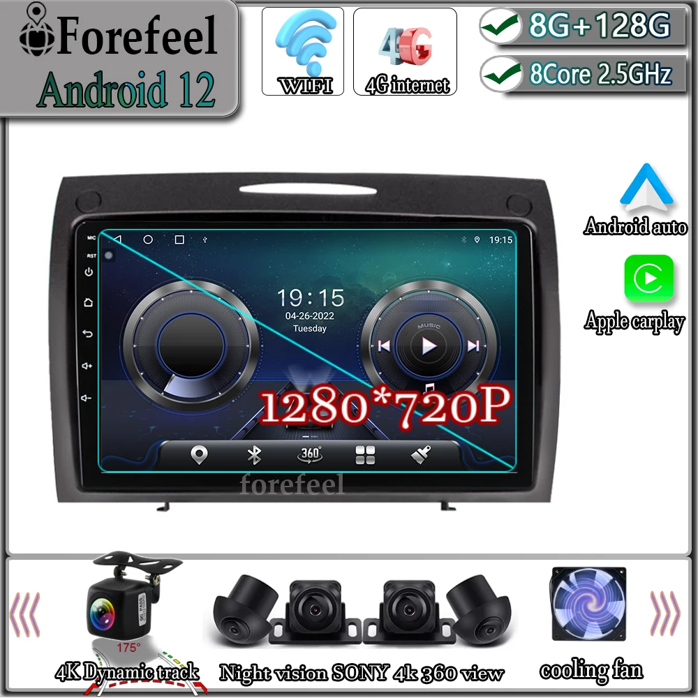 

Android 12 for Mercedes Benz classe SLK R171 SLK200 SLK280 SLK300 2000-2011 GPS WIFI Bluetooth DVR monitor screen video player