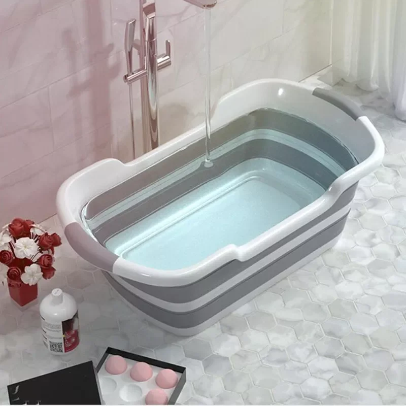 

Folding Baby Bathtub Pet Bath Tubs Baby Shower Portable Silicone Non-Slip Cat Dog Bath Tubs Newborn Supplies Bathroom Accessorie