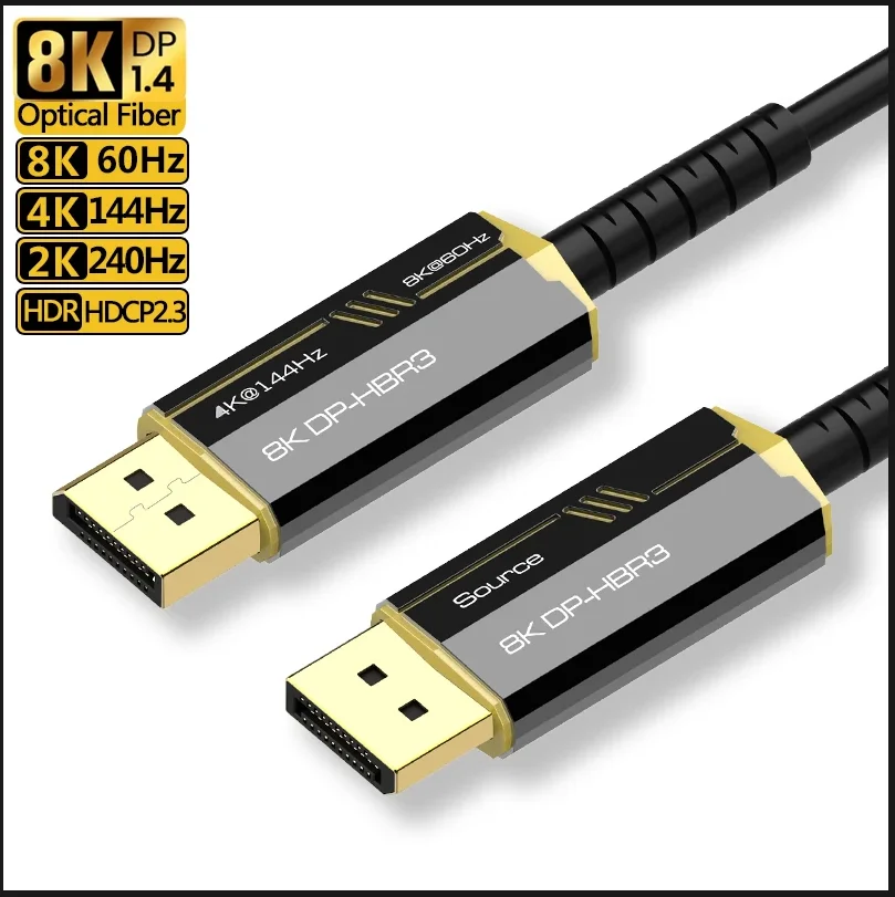 Видеокабель DisplayPort 8K 48 Гбит/с 60 Гц 4k 144 2k 240 HDR для ноутбука ТВ Xbox проектора игрового