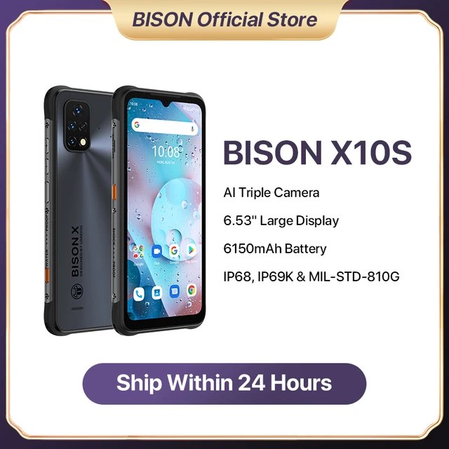 [Premiere] UMIDIGI BISON X10S X10G 6150mAh Battery Global Version Smartphone NFC+4GB+64GB IP68/IP69K Waterproof Rugged NEW Phone 1