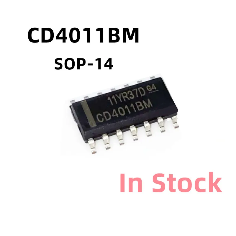 

10PCS/LOT CD4011BM CD4011 SOP-14 Quad 2 input NAND gate In Stock