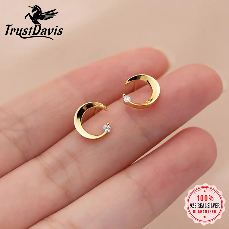 

Серьги-гвоздики женские из серебра 925 пробы с цирконом