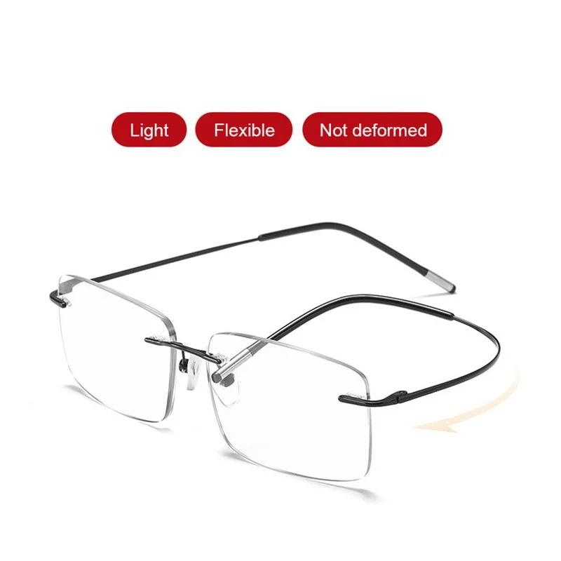 

smart multifocal progressive reading man rimless female glasses anti blue light eyewear far near Free shipping