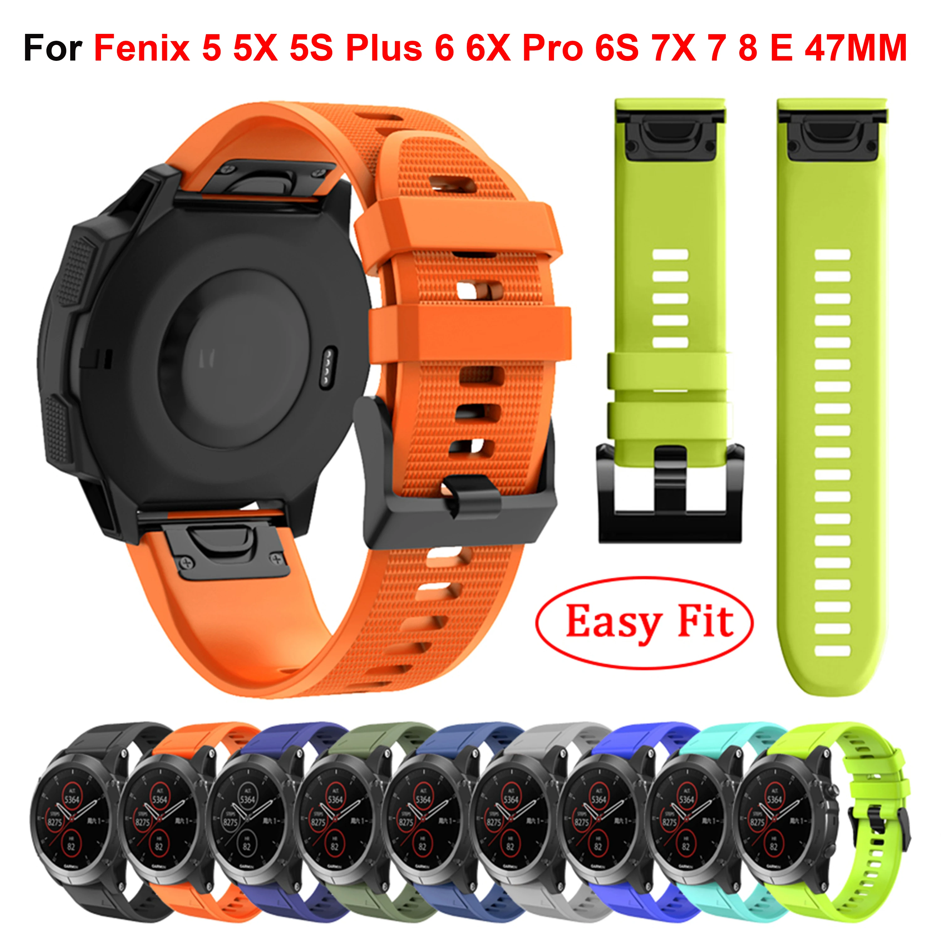 Ремешок для умных часов Gamrin Fenix 5X 5S Plus Браслет 7X 7 6X 6 Pro 8 E 47MM Epix Gen2 945 965