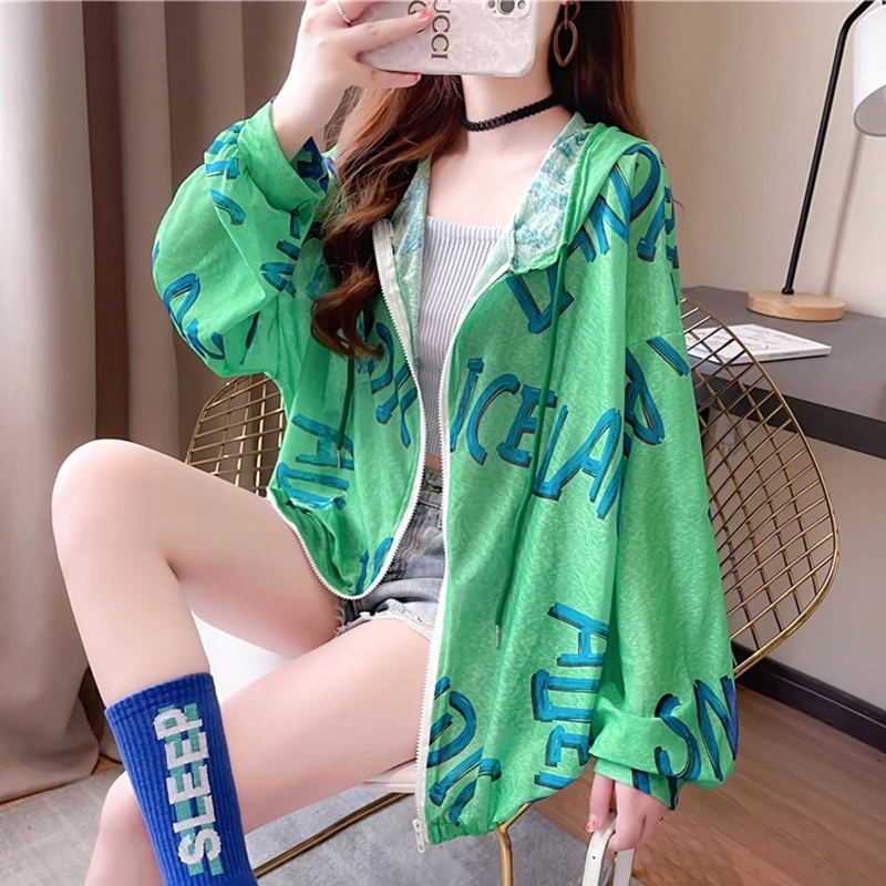 

DUOFAN Summer Jacket Windbreaker Female Zipper Cardigan Coats Thin Woman Clothes Cycling Running Camping Loose Sunscreen Top New