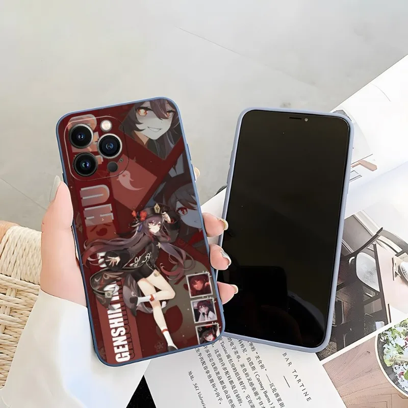 

Genshin Impact Phone Case Candy Color For IPhone 14 12 13 11 Pro Max Mini X XR XS Max 7 8 Plus Soft Silicon Cover
