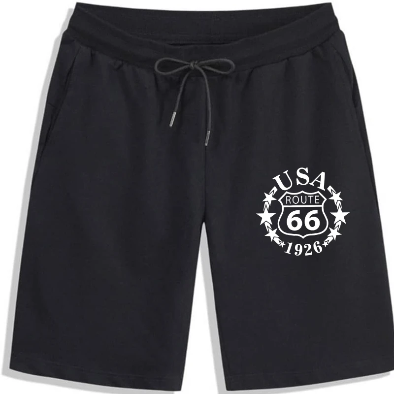 

2019 Summer New Cool Shorts Classic Route 66 USA Men's Black shorts for men, Will Rodgers Highway, Novelty Gift Cotton shorts fo