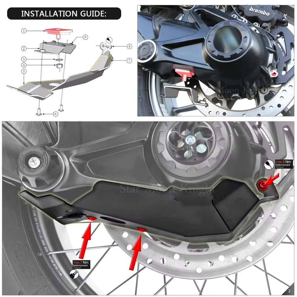 Карданная защита для BMW R1250GS GSA R 1250 GS Adventure R1200GS LC Adv R1250RS R1250RT Защита заднего моста заднего колеса (art.: 3920cbff65dbe) - 3920cbff65dbe