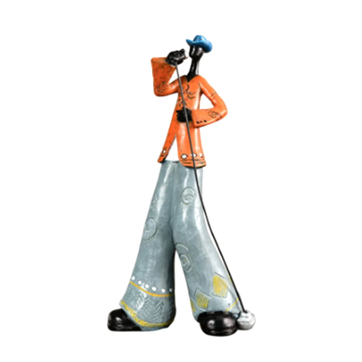 Фигурки музыкантов джаз-бэнда винтажная фигурка музыканта статуэтки из смолы