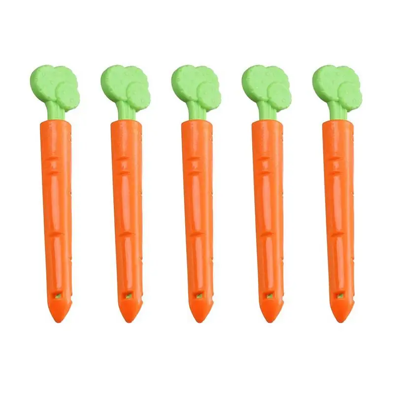 

5PCS Food Sealing Clip Cartoon Orange Carrot Shape Moisture-Proof Closure Clamp For Food Fresh With Free Refrigerator Magnet