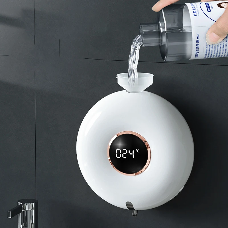 

Инфракрасный индукционный дозатор жидкого мыла, настенный умный электрический проектор, USB-зарядка, дисплей температуры