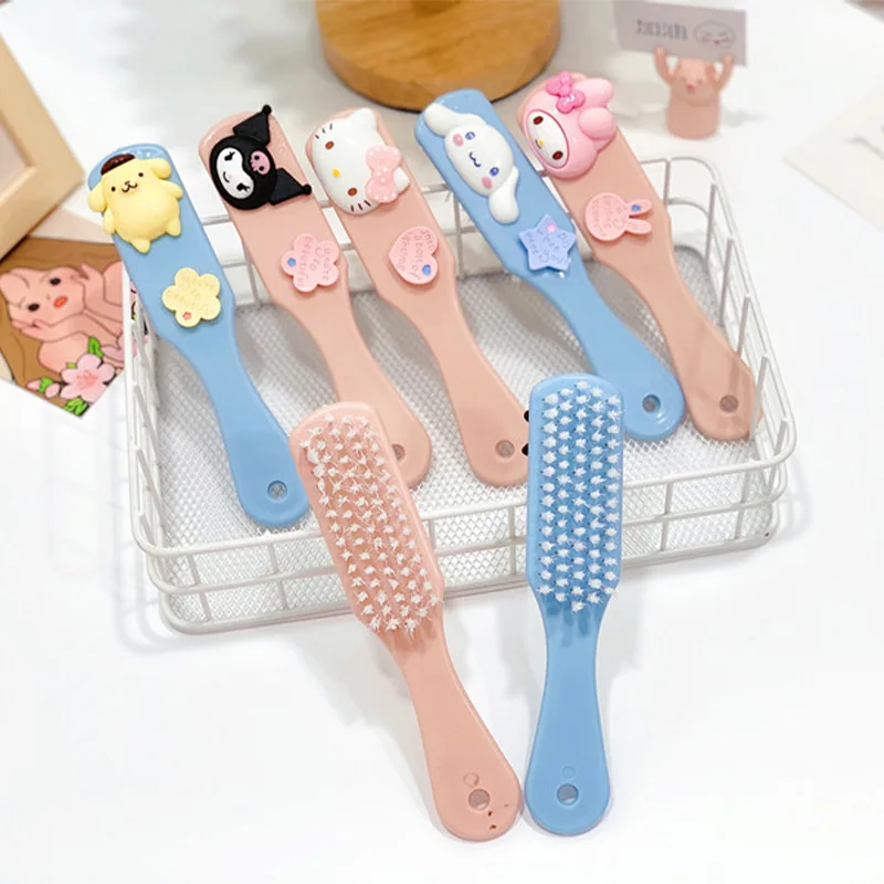

Kawaii Sanrioed Cinnamoroll MyMelody Kuromi KT Cat Cute Cartoon Household Cleaning Brush Laundry Brush Long Handle Brush Gift