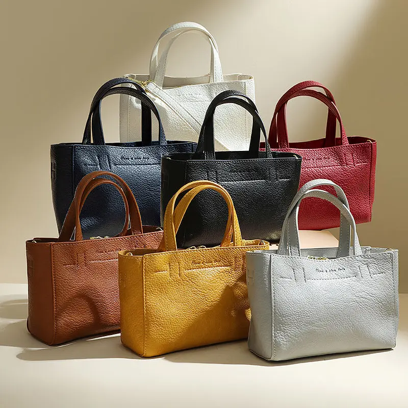 

New Cowhide Fashion Mini Phone Small Square Women's Bag Handheld One Shoulder Crossbody Bag