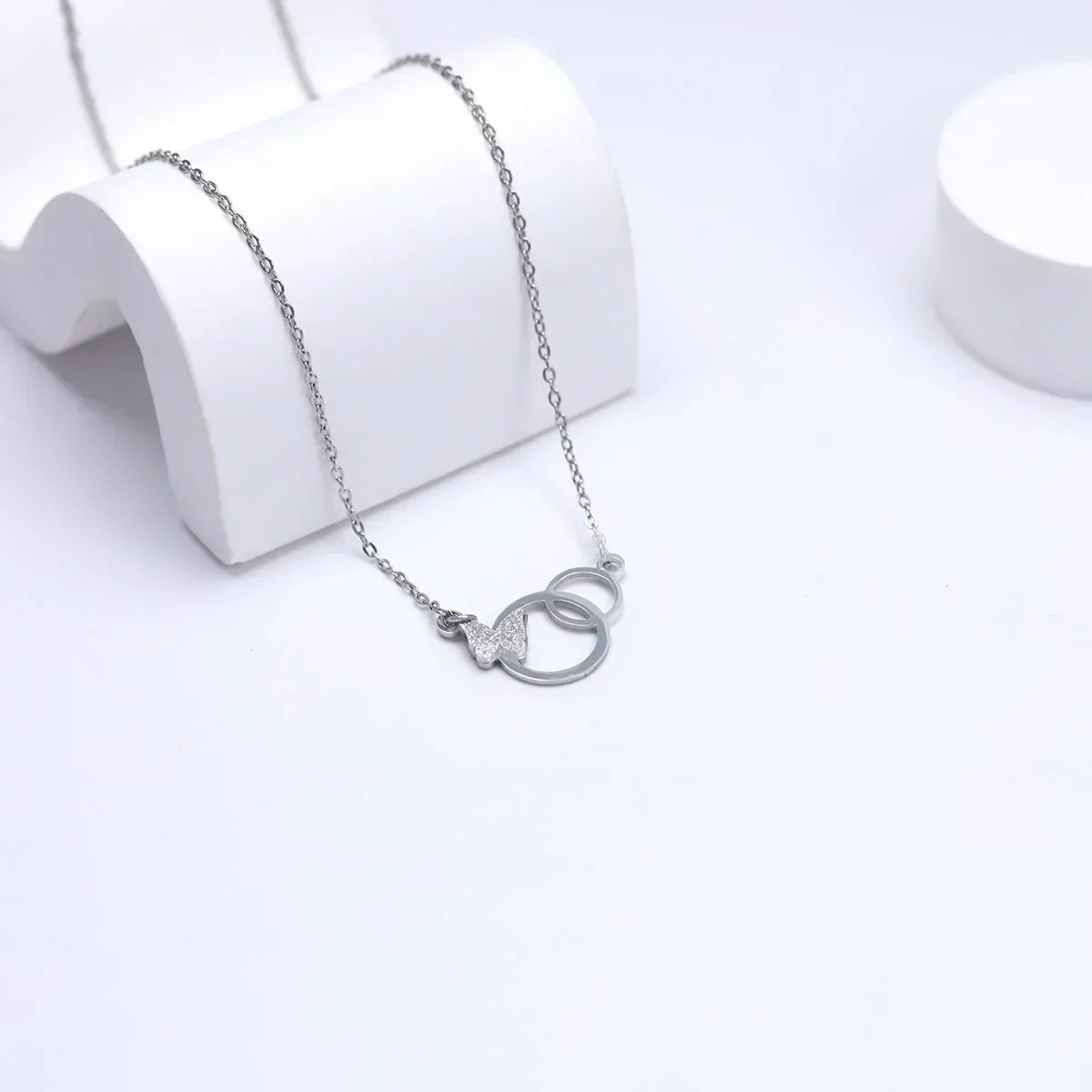 ChicСеребряное серебряное ожерелье с бабочкой изящный милый кулон для женщин