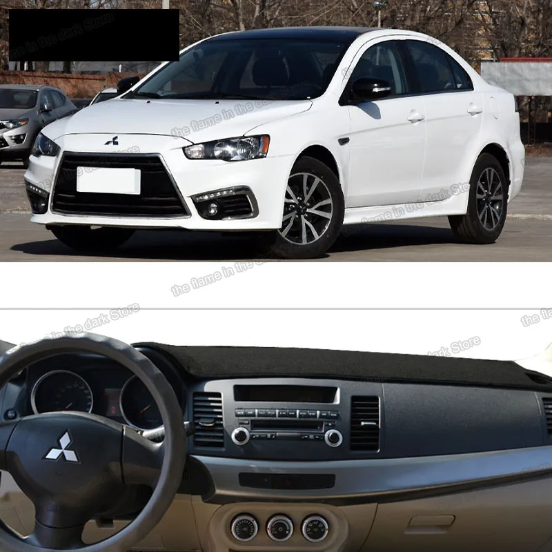 Полиэстеровый коврик для приборной панели автомобиля mitsubishi lancer 2007 2008 2009 2010 2011 2012