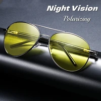 men women night vision sunglasses unisex polarized pilot sun glasses luxury anti glare driving riding glasses uv400 protection