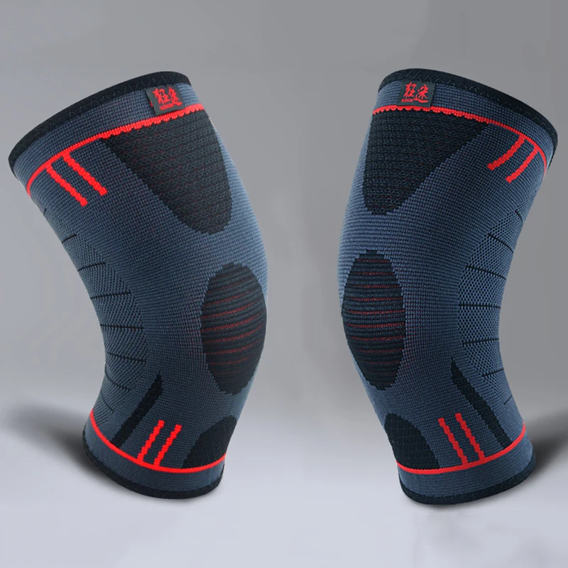 Kuangmi 1 пара волейбол баскетбольные спортивные на колено Поддержка подтяжки