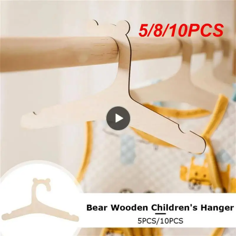 

5/8/10 шт., деревянные вешалки для одежды