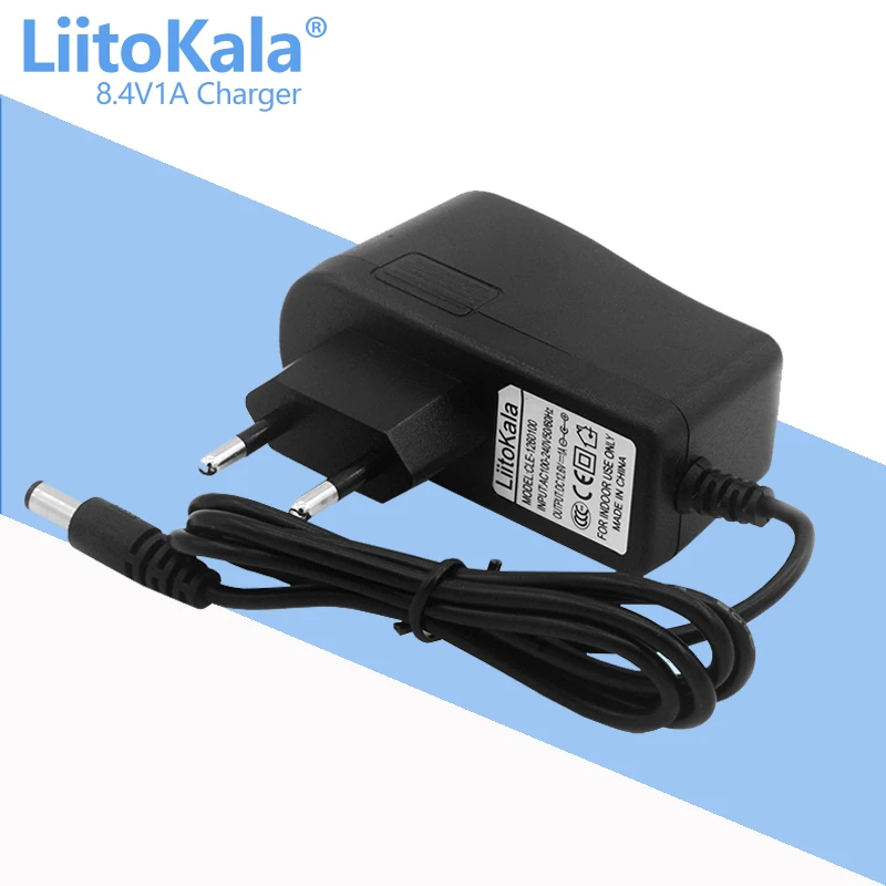 Адаптер питания LiitoKala, 100-240 в перем. Тока/8,4 в пост. Тока/12,6 в/16,8 в/25,2 в, 1 А, 18650 мА