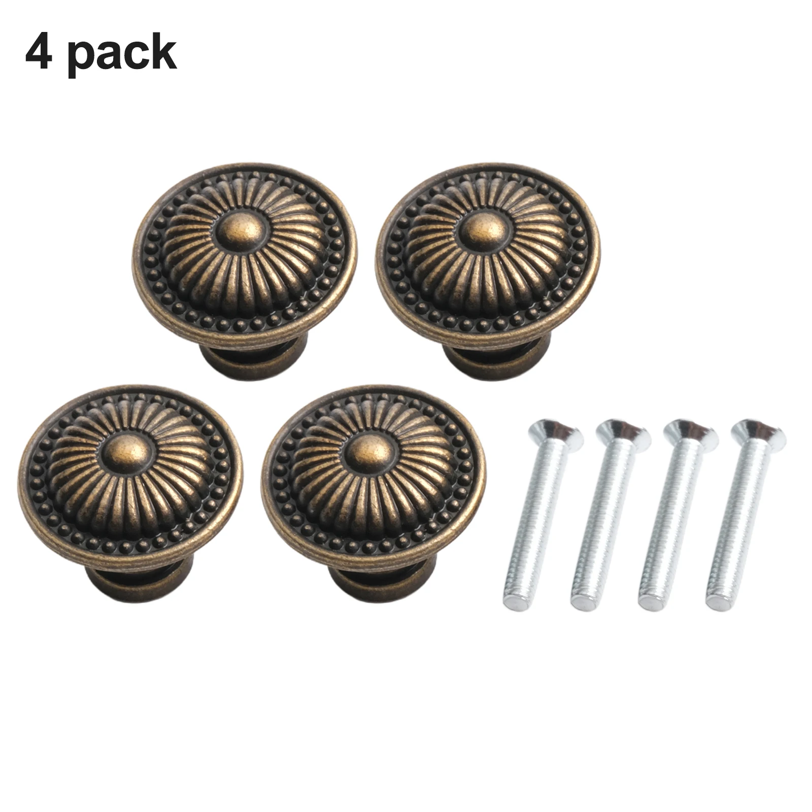 

Винтажные бронзовые ручки для шкафов, набор из 4 штук