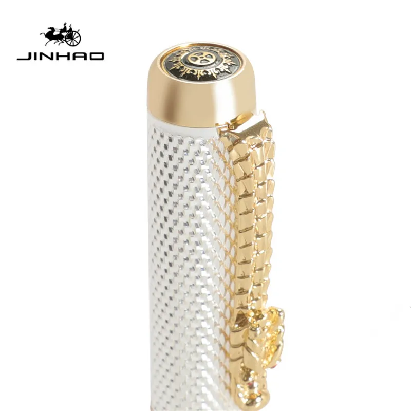 Ручка перьевая Jinhao 1200 черного цвета с изображением дракона