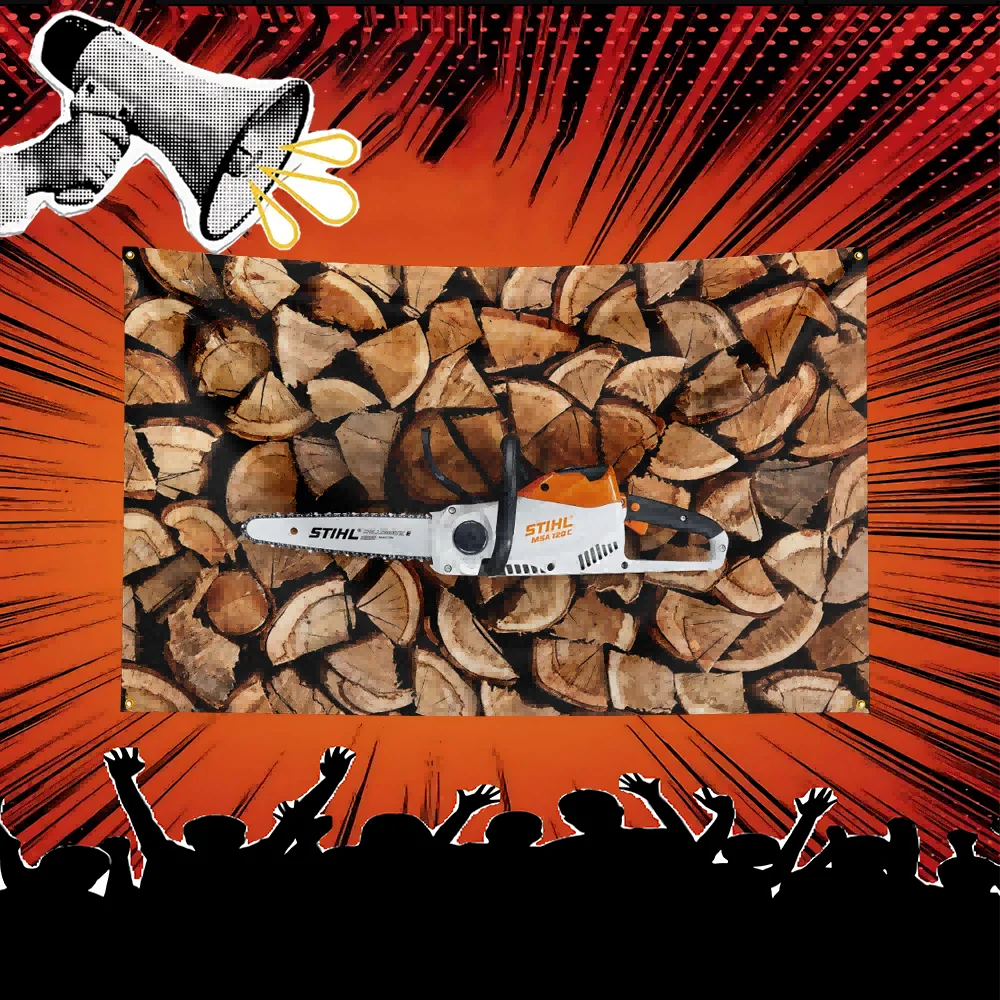 Фото Флаг Stihl 3x5 футов, полиэстеровый баннер для декора стен гаража, мастерской, подарок механику №5