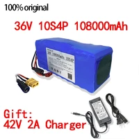 2022 original 36v battery 10s4p 108ah 36v 18650 battery pack 1000w 42v 108000mah for ebike electric bicycle with bms 42v charger