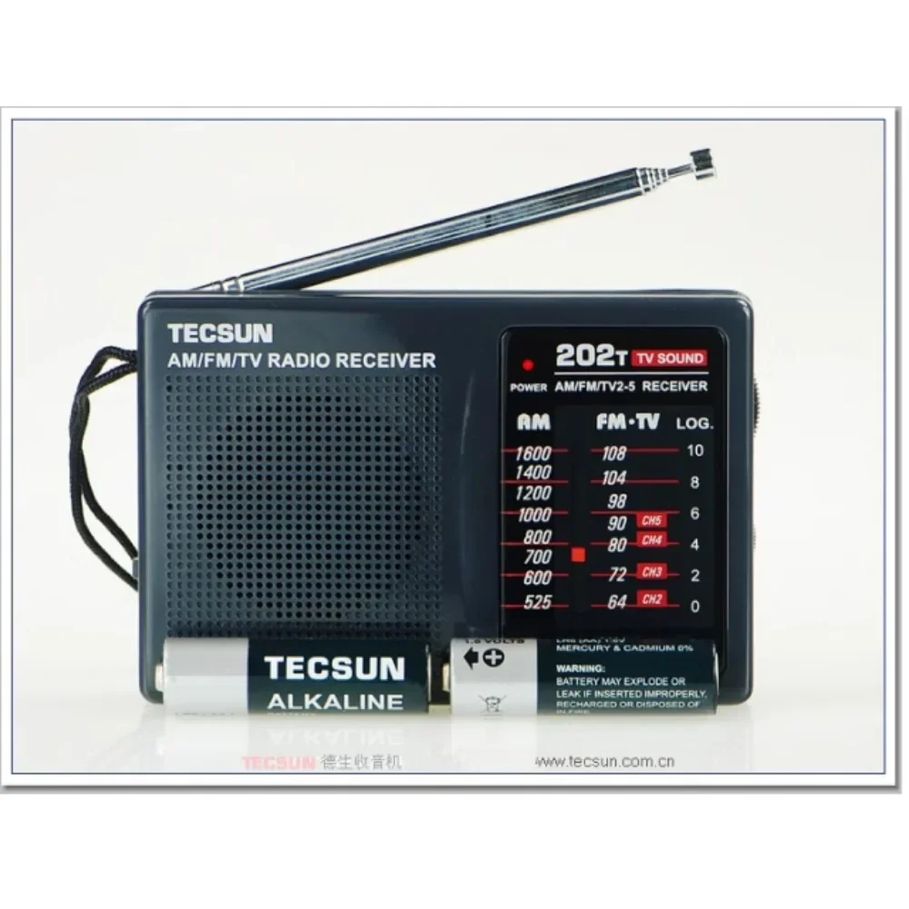 TECSUN R-202T AM/FM/TV Карманный радиоприемник Встроенный динамик Интернет Портативное