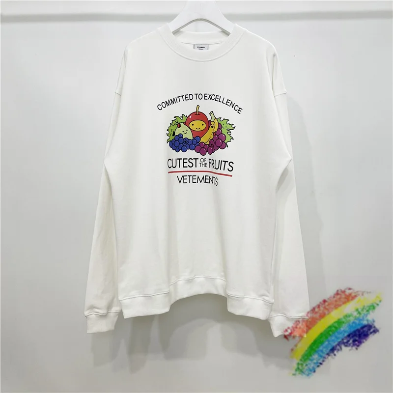 

Vetements Cutest Of The Fruits Sweatshirt Men Women 1:1 High Quality TMulticolor Graphic Vetements Hoodie VTM