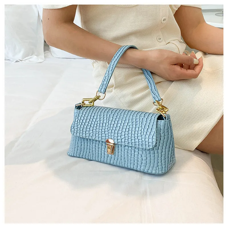 Vintage Trendy Small Fashion Ladies Solid Messenger Bags for Women PU Leather Crossbody Handbag Female Underarm Shoulder Bag