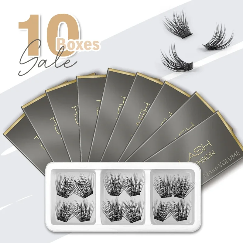 Натуральный Портативный Многоразовый Набор Накладных Ресниц Для Объемного