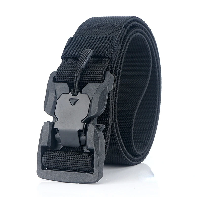 

Men's Tactical Belt Quick Release Magnetic Buckle Real Soft Military Belt Nylon Sports Canvas Hunting Belt