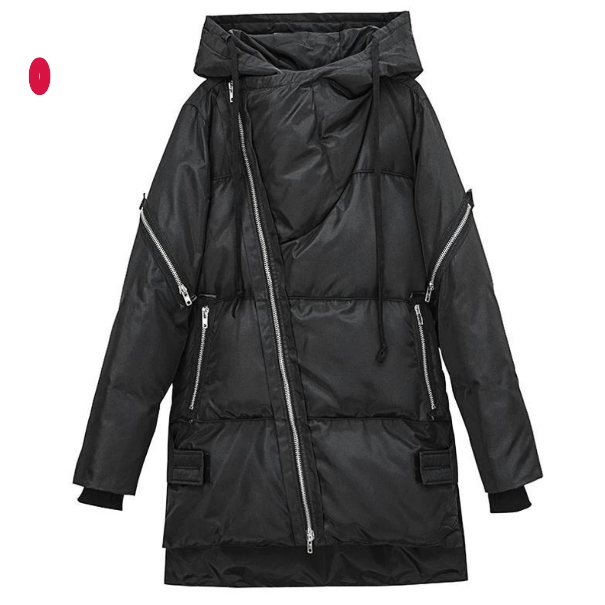 Men's Jacket Parkas Men's Winter Jackets Men's Cold Jacket Medium Length Thicken Warm Personalized Diagonal Zipper Cotton Coat