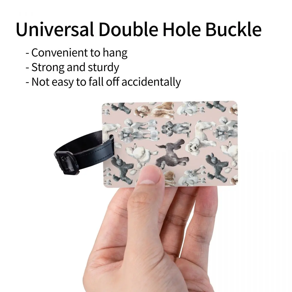 Пользовательские милые пудельные собачьи багажные бирки для чемоданов Pudel Caniche