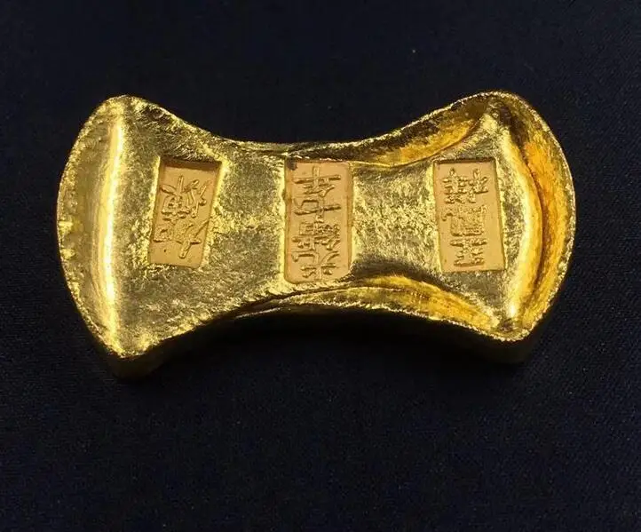 

Антикварные золотые слитки, золотые слитки, маленькие желтые слитки, десять императоров, золотые слитки Daqing, золотые слитки, старинное золо...