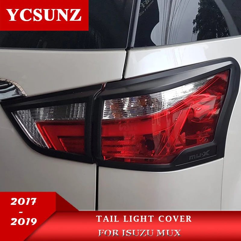 

black tail lights cover For Isuzu mux 2017 2018 2019 Accessories car lamp hood For Isuzu mu-x 2019 2020 Exterior Parts Ycsunz