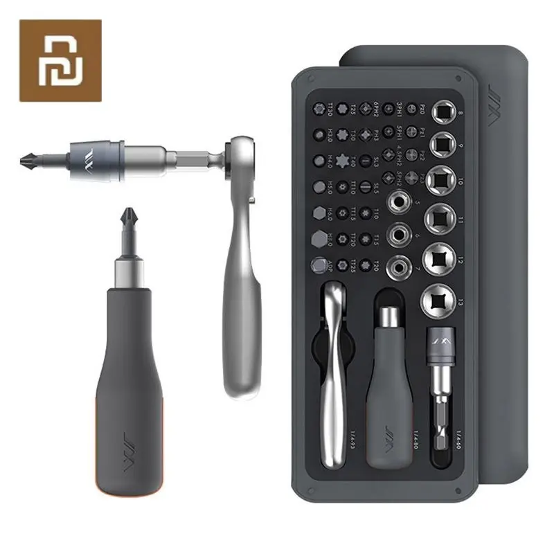 

Youpin JIMIHOME 41 в 1 Набор отверток Сменные S2 магнитные биты трещотка гаечный ключ Набор отверток DIY бытовой ремонтный инструмент