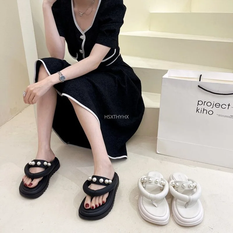 

Sandals Slippers Women's 2022 New Summer Thick Soled Fashion Beach Shoes Flip Flops Indoor Slipper Wedges Platform Sandals
