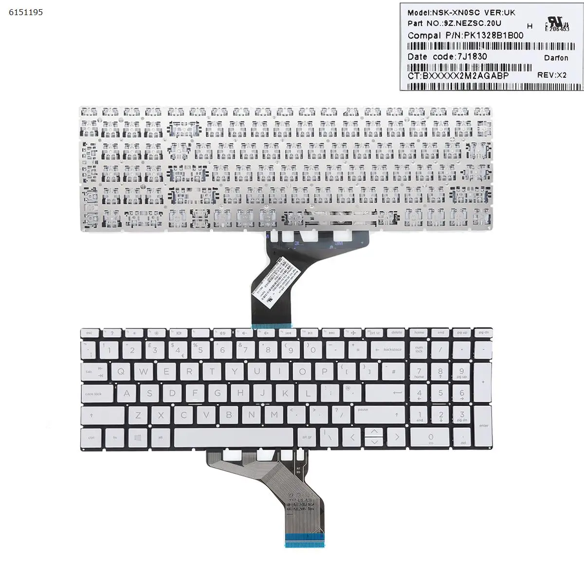 

Клавиатура для ноутбука HP 15-da0100ns 15-da0105ns 15-da0110ns 15-da0145ns 15-da0150ns, серебристая, без подсветки
