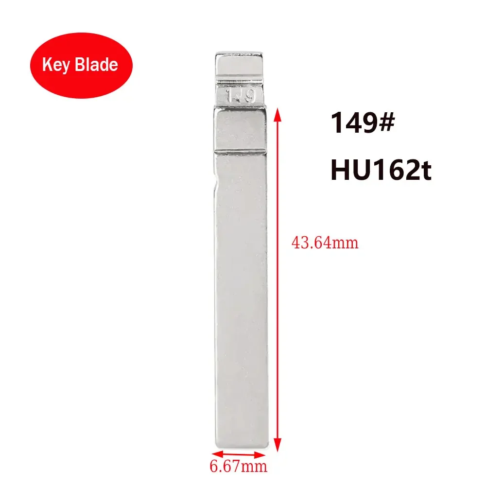 

10шт 149 # HU162T Flip KD Лезвие автомобильного ключа для VW MQB KD Металлический VVDI JMD Сменный брелок Необрезанный автомобильный дистанционный ключ Лезвие