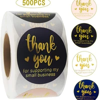 50 500pcs roll foil stamping thank you for purchase sticker commercial decorative sticker labels scrapbooking gift wrapping