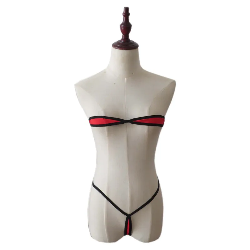 

micro bikini Sexy swimwear women swimsuit women biquini mini bikinis Solid color Edging Bow tie Lace adjust Large size Fun Thong