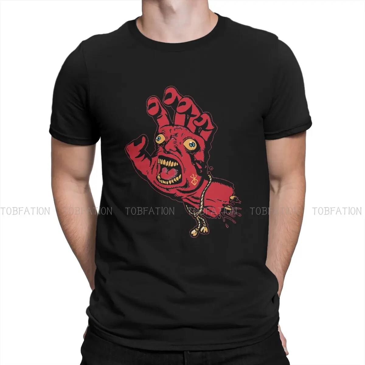 

Berserk Guts Warm Blood Hundred Man Slayer Crewneck TShirts Santo Eclipse Personalize Men's T Shirt Hipster Tops Size S-6XL