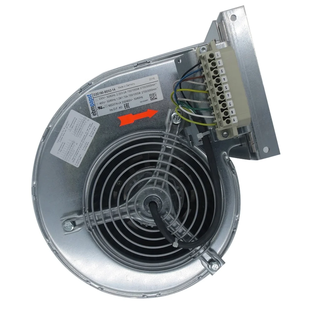 

Ebmpapst D2D160-BE02-11 700W 230V AC 2.2A Ball Bearing Ventilation Frequency Converter Inverter Module Centrifugal Cooling Fan